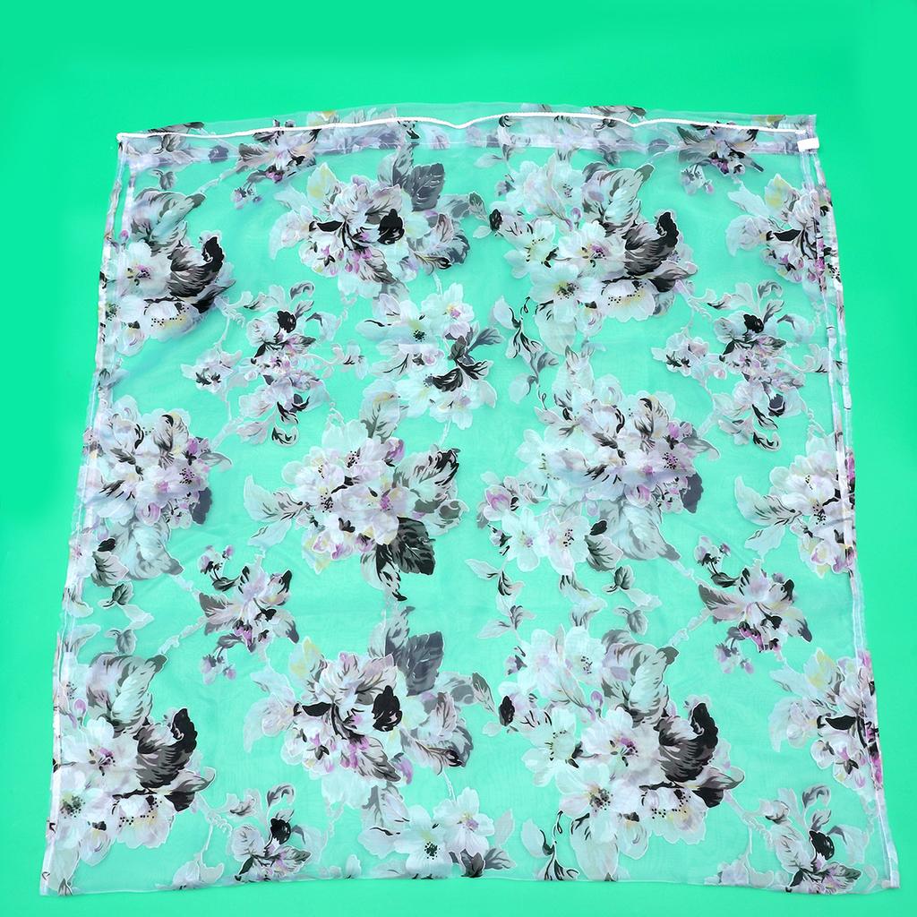 Premium Sheer Curtains Black White Flower Print Window Gauze For Living Room Bedroom Window Screen Curtain Home Décor