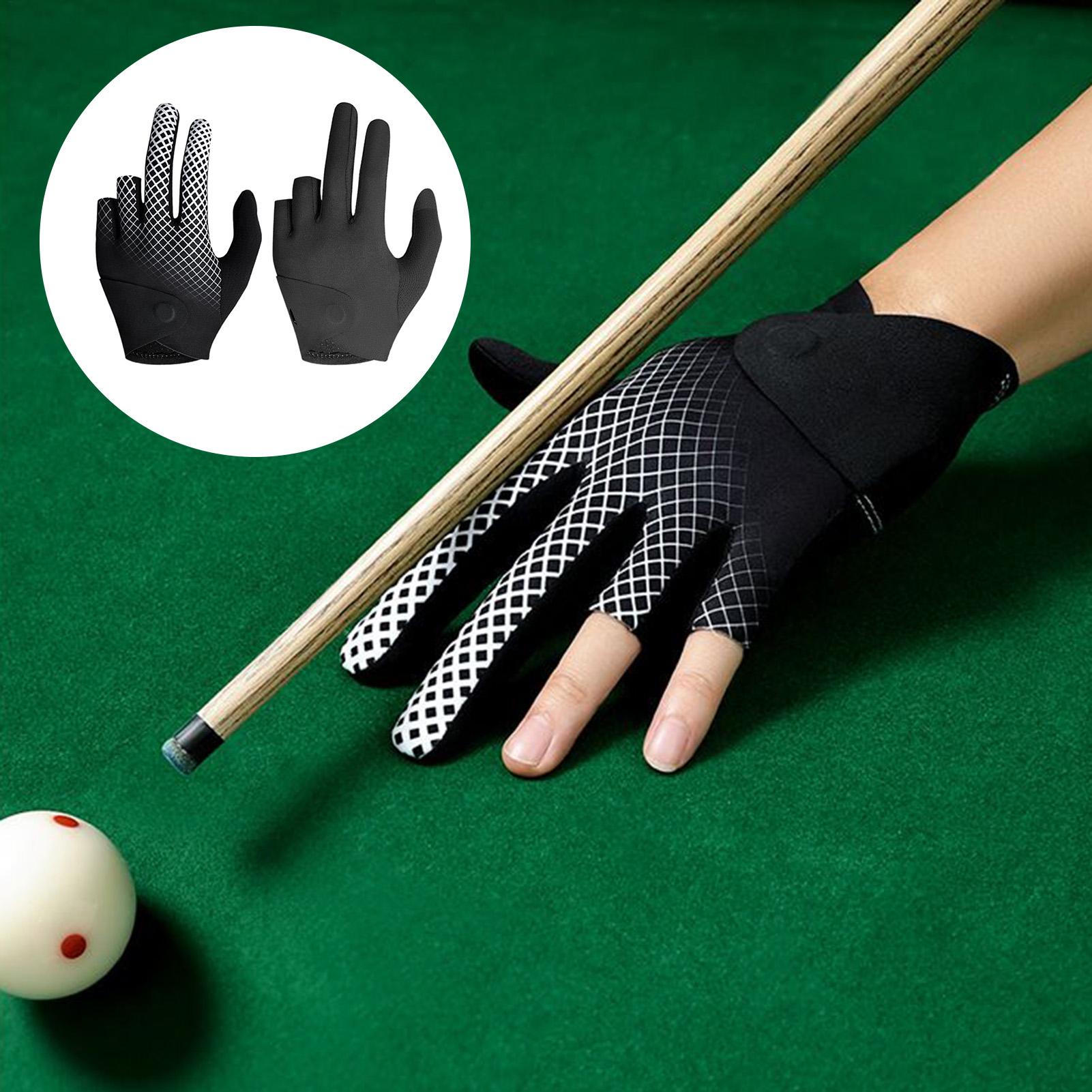 Pool Cue Glove 3 Fingers Magnetic Snookers Cue Sport Glove Professional Ergonomic Breathable Equipment for Sports Women Men