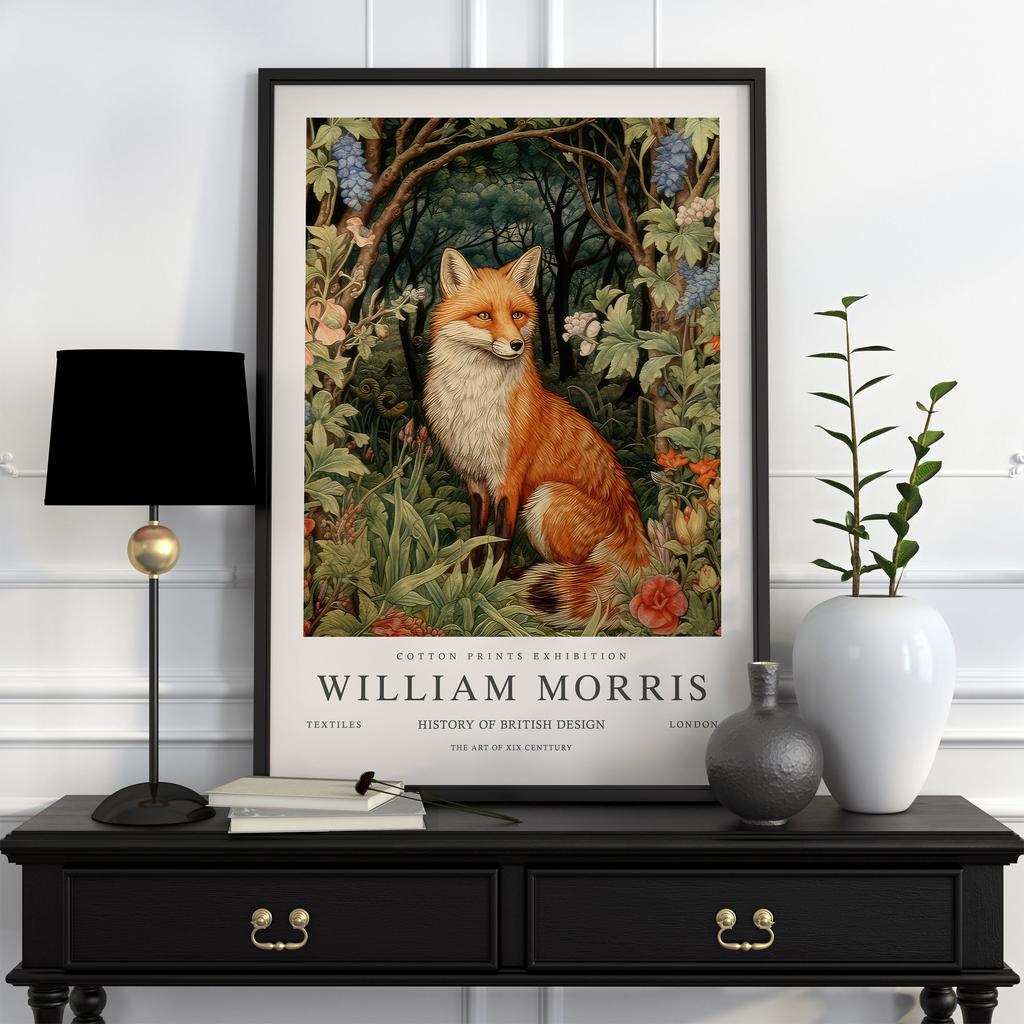 Neutral William Morris Poster Picture Botanical Animals Canvas Prints Vintage Wall Art Decorations for Living Room Exhibition