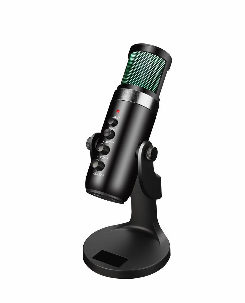 Colorful USB Condenser Microphone for Live Streaming, Recording, Gaming, and Online Meetings
