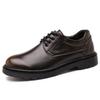 High Quality Men Leather Casual Comfort Lace Up Work Shoe Outdoor Lightweight Antiskid Oxford Shoes Flat Designer Business Shoes