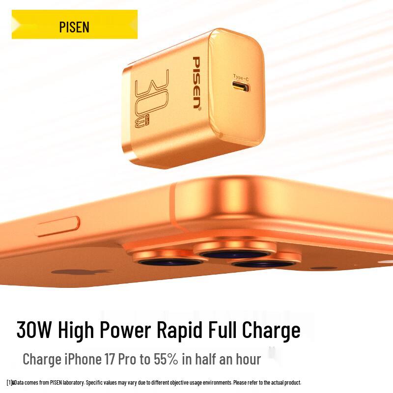 PISEN 30W GaN USB-C Fast Charger