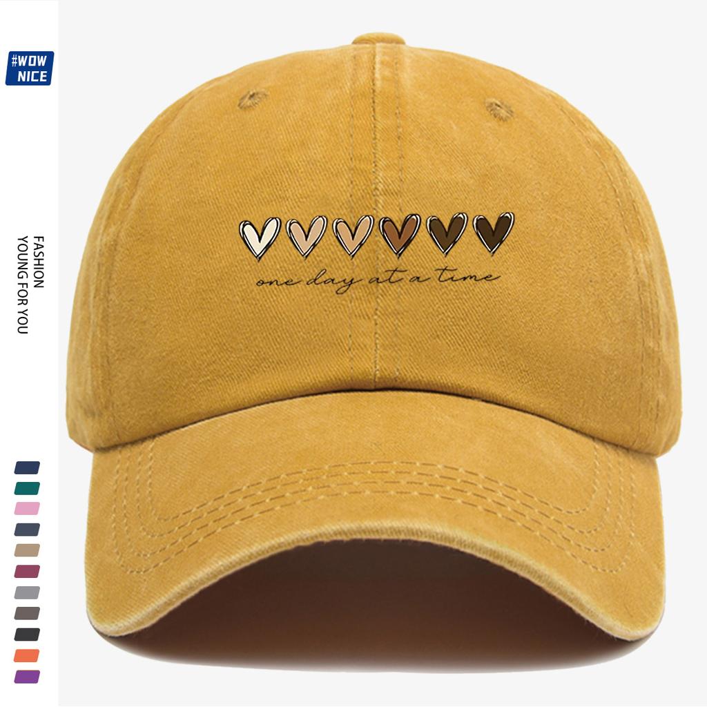 Pc Baseball Cap with Six HeartShaped Gradient Pattern Print Stylish and Beautiful Unisex Baseball Cap Adjustable Size Every