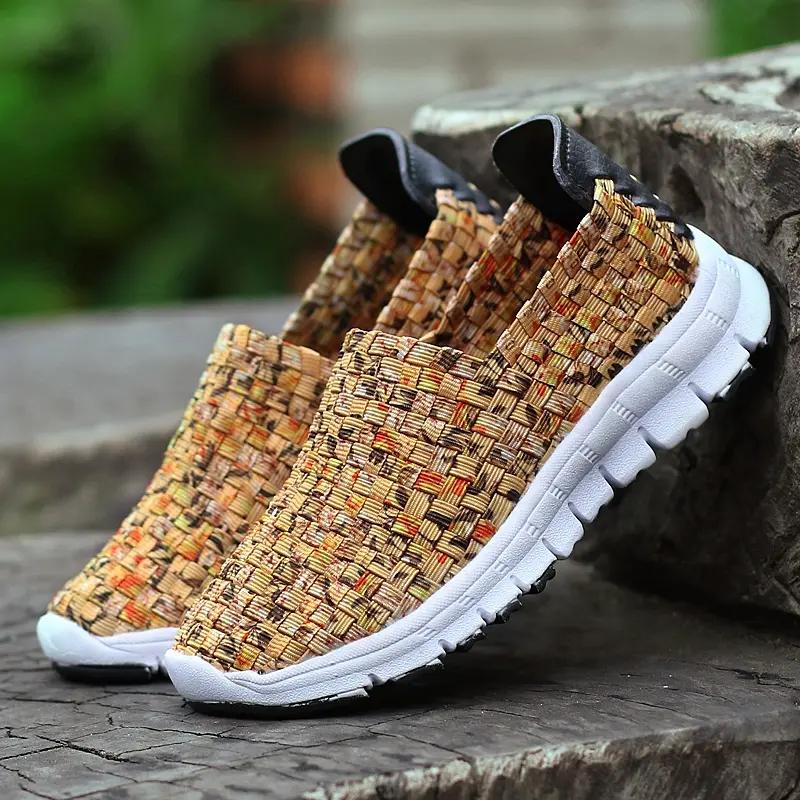 Scarpe Basse Estive Uomo Mocassini Slip-on Scarpe Casual Intrecciate Sneakers da Donna Scarpe Comode Multicolore Taglie Grandi 4344