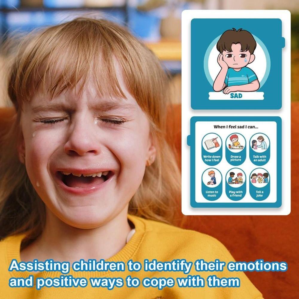 Interactive Feelings and Emotions Book Montessori Reading Flip Book  Boys and Girls