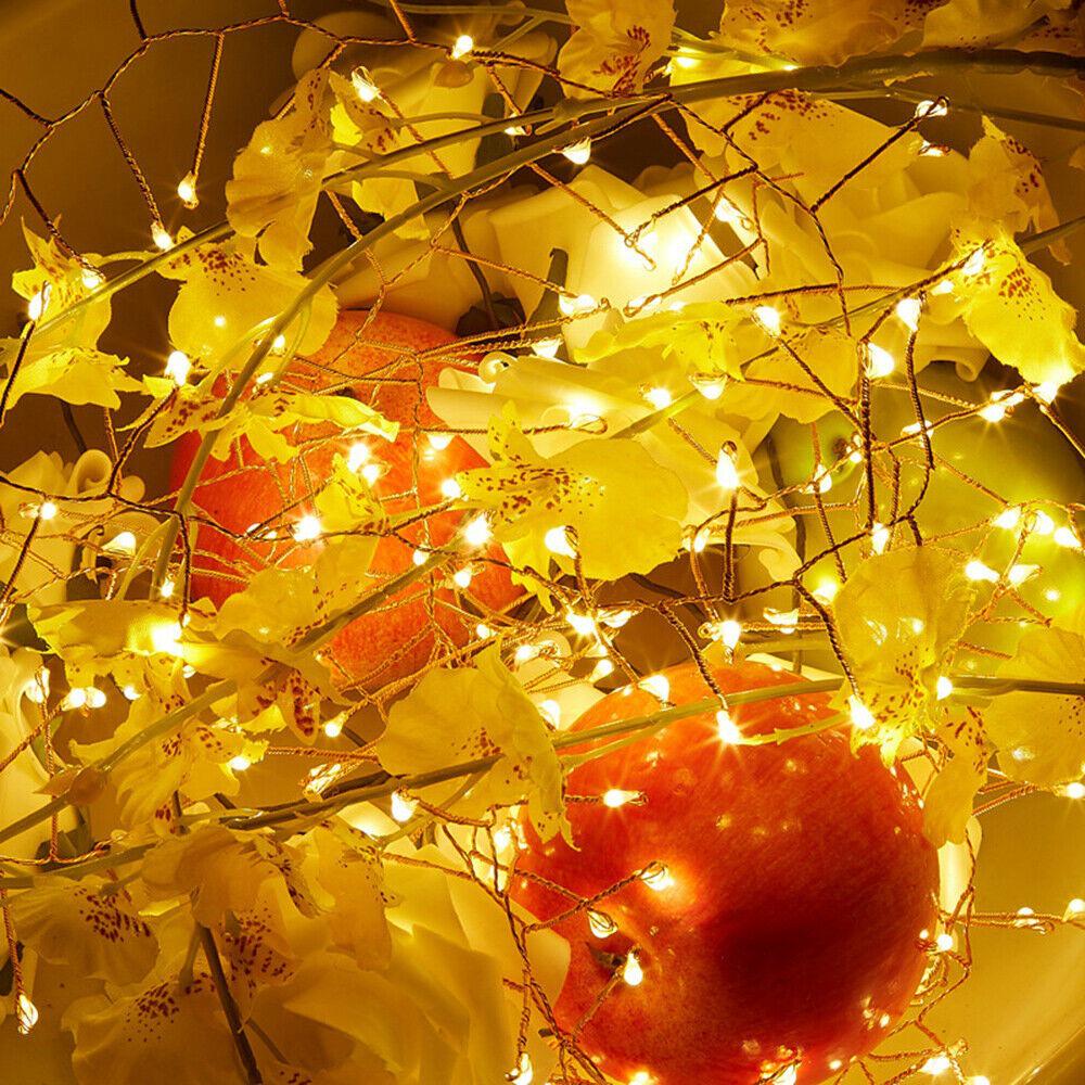 Christmas LED Firecracker Copper Wire String Lights - Battery-Powered Colorful Decorative Lights for Gift Boxes and Tree Hanging