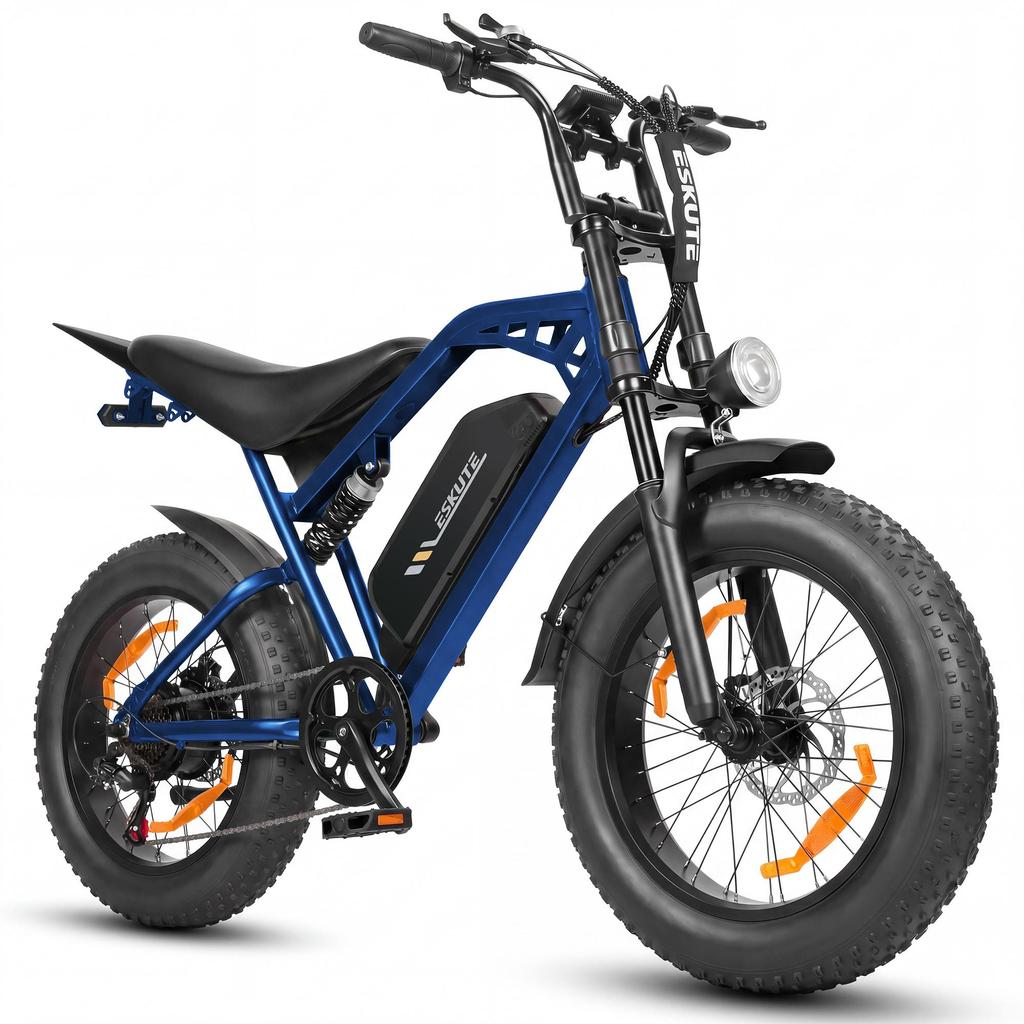 ESKUTE V202 Off-road Electric Bike, 48V 20.8Ah Long-Range Battery, Dual Suspension