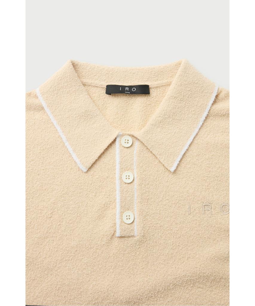 IRO Baranco Button Collar Short Sleeve Knit Irwam26016Bex