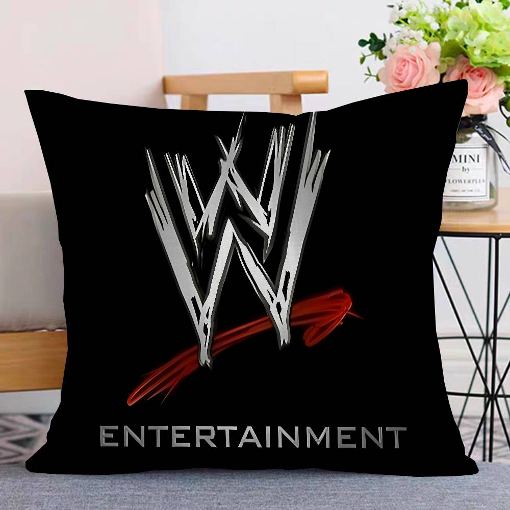 W-W-W-ES W-WrestlingS StarS Pillow Covers Cartoon Sofa Decorative Home Double-sided Printing Short Plush Cute Cushion Cover