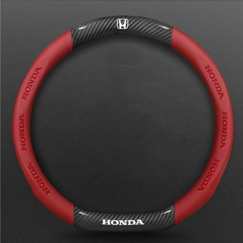 Snpry3 Capac din Piele Fibra de Carbon pentru Volanul Mașinii Pentru Honda Civic Fk7 Fk2 Fit Mugen Fk8 Type R Jazz Insight Accord Crv Hrv Brv City