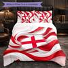 Ensemble de literie 3 pièces motif football Angleterre Housse de couette douce en microfibre avec taies d'oreiller pour chambre à coucher
