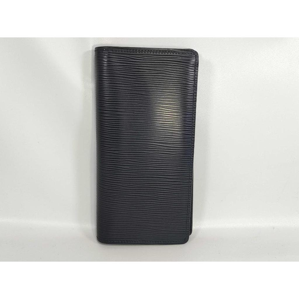 Used LOUIS VUITTON Epi Portefeuil Brazza Long Wallet Dark Navy