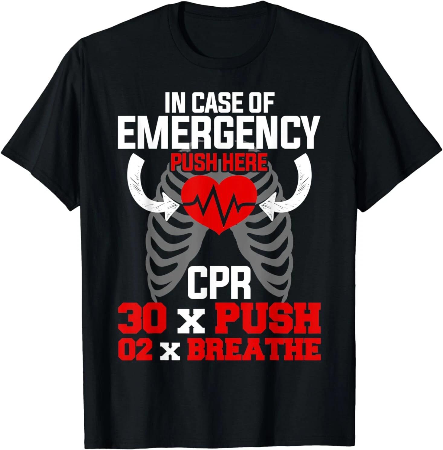 Funny CPR Instructor First Aid for Nurses CPR Instructor Tee T-Shirt S