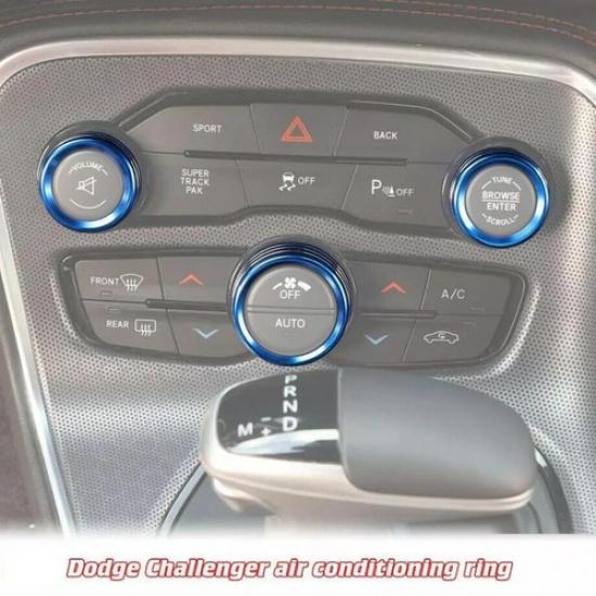 Car AC Switch Trim Ring Knob Cover For Chrysler 300 2011 -  Accessories Blue