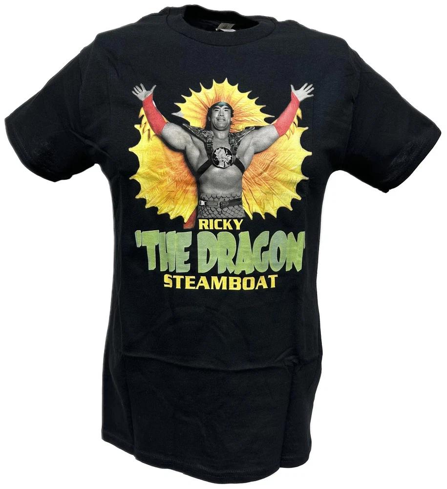 The Dragon Ricky Steamboat Legend Unisexs Black Tshirt M