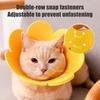 Katzenkegel Genesungskragen Verstellbar Niedlicher Sonnenblumen-Haustierkegel Filz-Genesungskegel für Kätzchen Verhindert Lecken-Beißen Und Kratzen