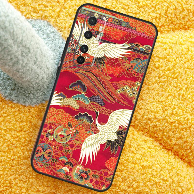Japanese Cranes Art Case For Xiaomi 15 14 Ultra 13T 14T 15T 17 Pro Max Cover For POCO X7 F8 Pro X3 X5 X6 F5 F6 F7