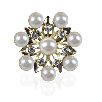 Brooch Fashion Diamond Alloy Corsage Women'S Clothing Accessories Pearl Pin Creative Flower Brooch
