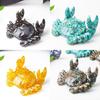 Natural Quartz Crystal Resin Crab Pen Stand With Unique Artistic Design For Giftgiving