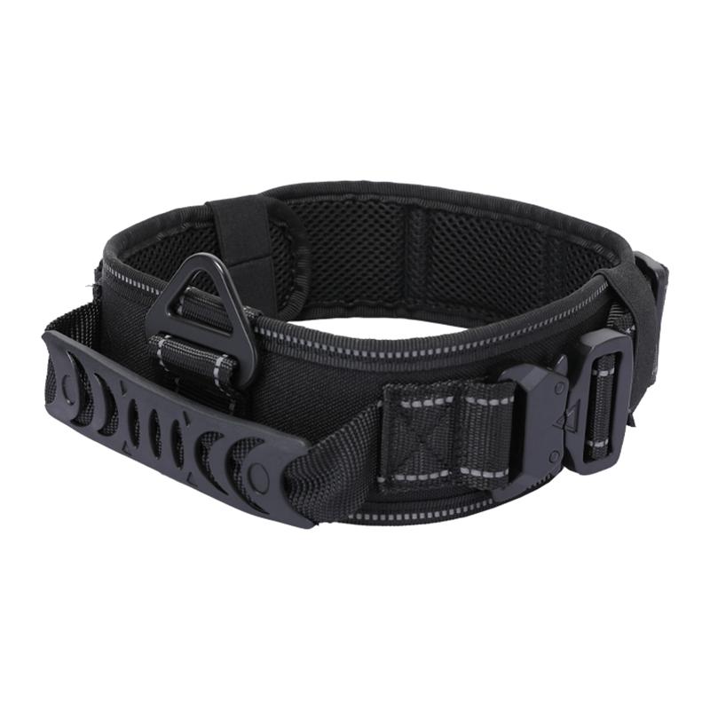 Adjustable Metal Double Buckle Tactical Dog Collar Luxury Designer Training Collar Dog German Shepherd For Medium Large Dogs