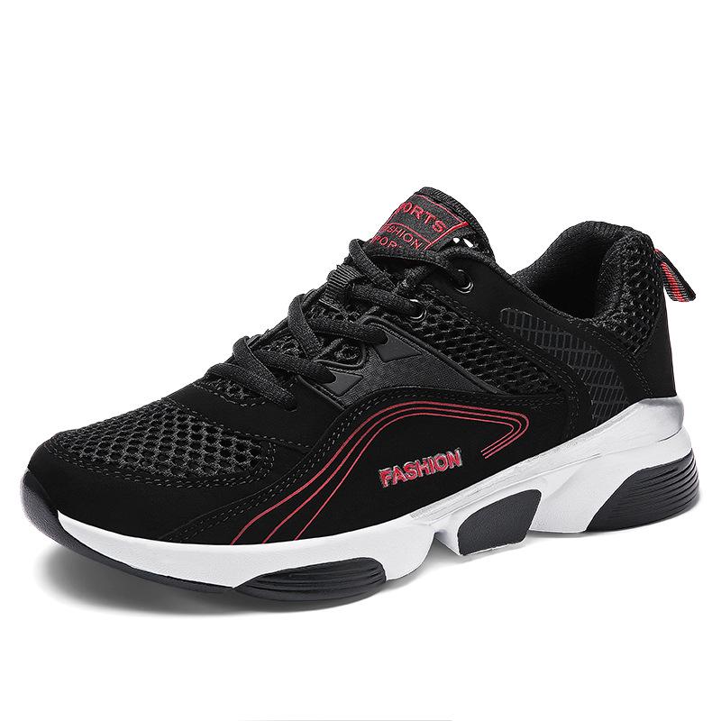 Large size hollow breathable casual shoes men's new low-top mesh lightweight sports shoes comfortable and fashionable running shoes
