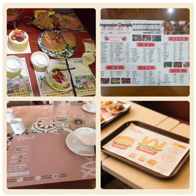 Disposable Greaseproof Newspaper Print Placemats
