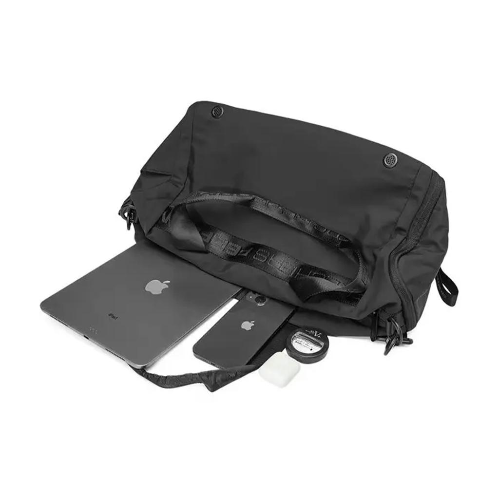 New Skechers Water-Repellent Fabric Handbag Shoulder Bag Crossbody Bag Regular Unisex Carbon Black P223U024-0018