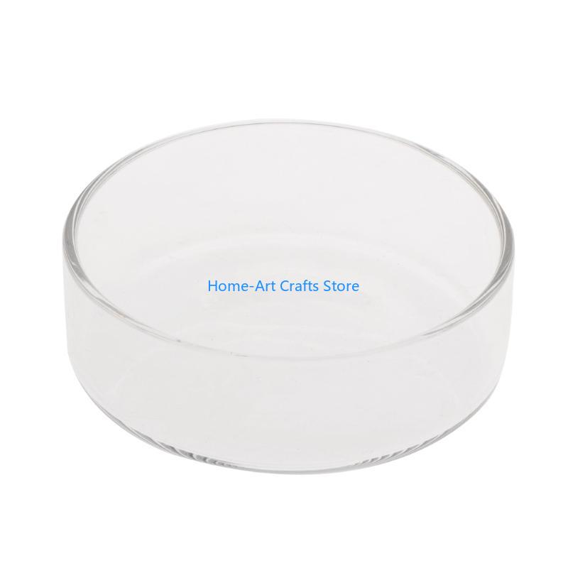 

Y3NA Миска для кормления креветок Прозрачная стеклянная чаша 3,9 3,5 3,2 2,6 2,4 дюйма Круглый поддон