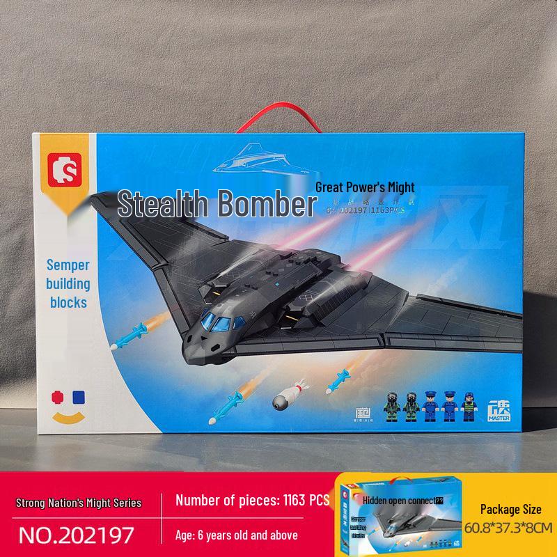 Senbao Stealth Bomber 202197: Military Building Blocks Toy Gift Set