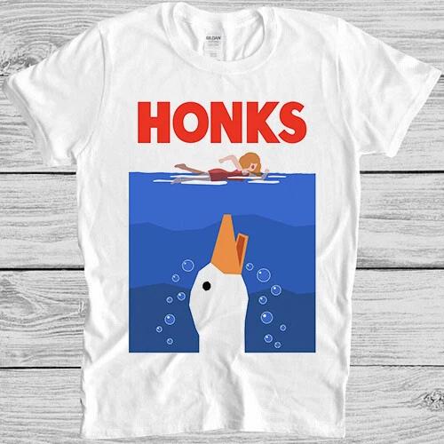Гудок Челюсти Гудит Гусь Утка DnD Подарок Крутой Музыка Мода Ретро Футболка T-Shirt 7097 XS