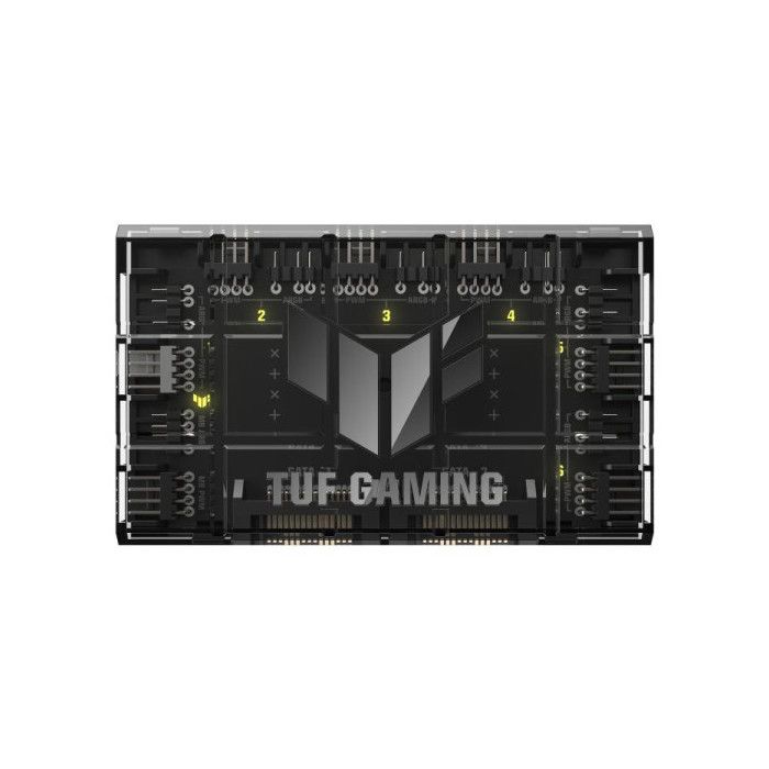 Hub De Ventilateur - ASUS - TUF Gaming - 6 Ports PWM - Contrôle ARGB - 2 Ports SATA