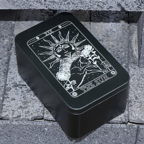 Rectangular Key Organizer Box Playing Card Storage Box Metal Money Coin Carry Box Candy Case Business Tarot Storage Tins