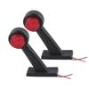 2Pcs 12 LED 10V‑30V Elbow Side Marker Indicator Light Lamp Side Marked Lamp for Car Truck (X1)