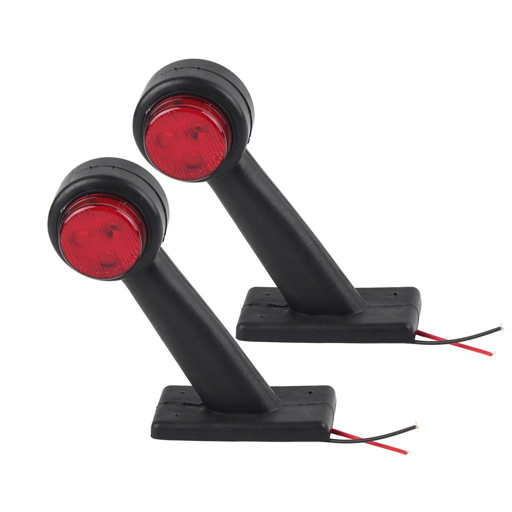 2Pcs 12 LED 10V‑30V Elbow Side Marker Indicator Light Lamp Side Marked Lamp for Car Truck (X1)