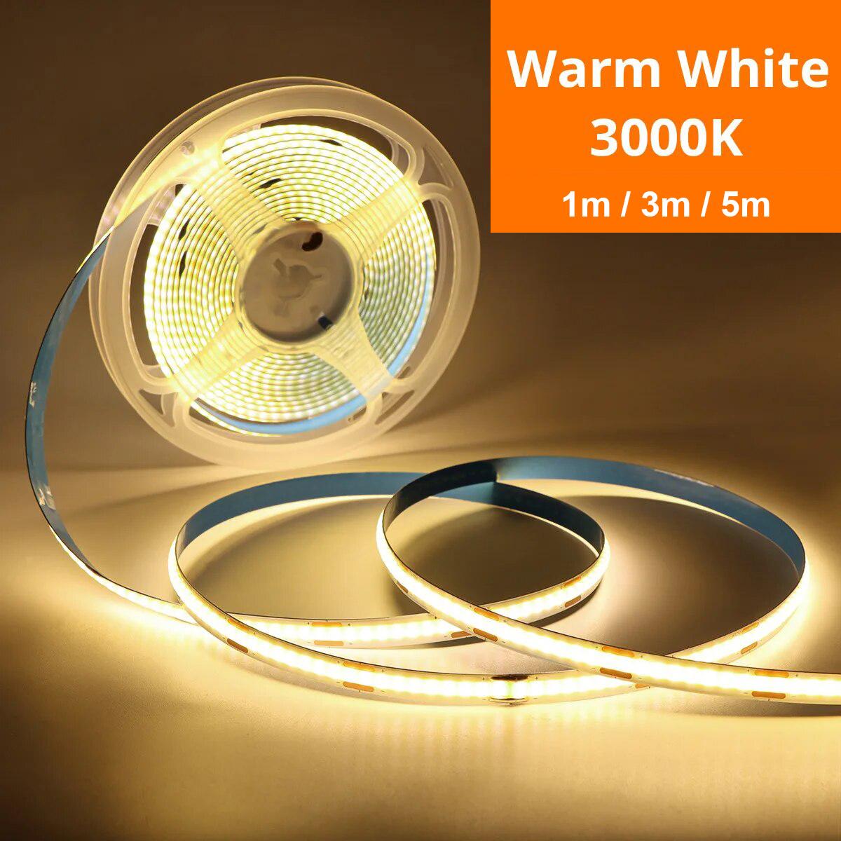 

Cob Led Strip 1m 3m 5m 5v Lights Usb Light Touch Dimmer Sensor Cool Warm Neutral White Dimmable Flexible Tape Kitchen Room Night 1m