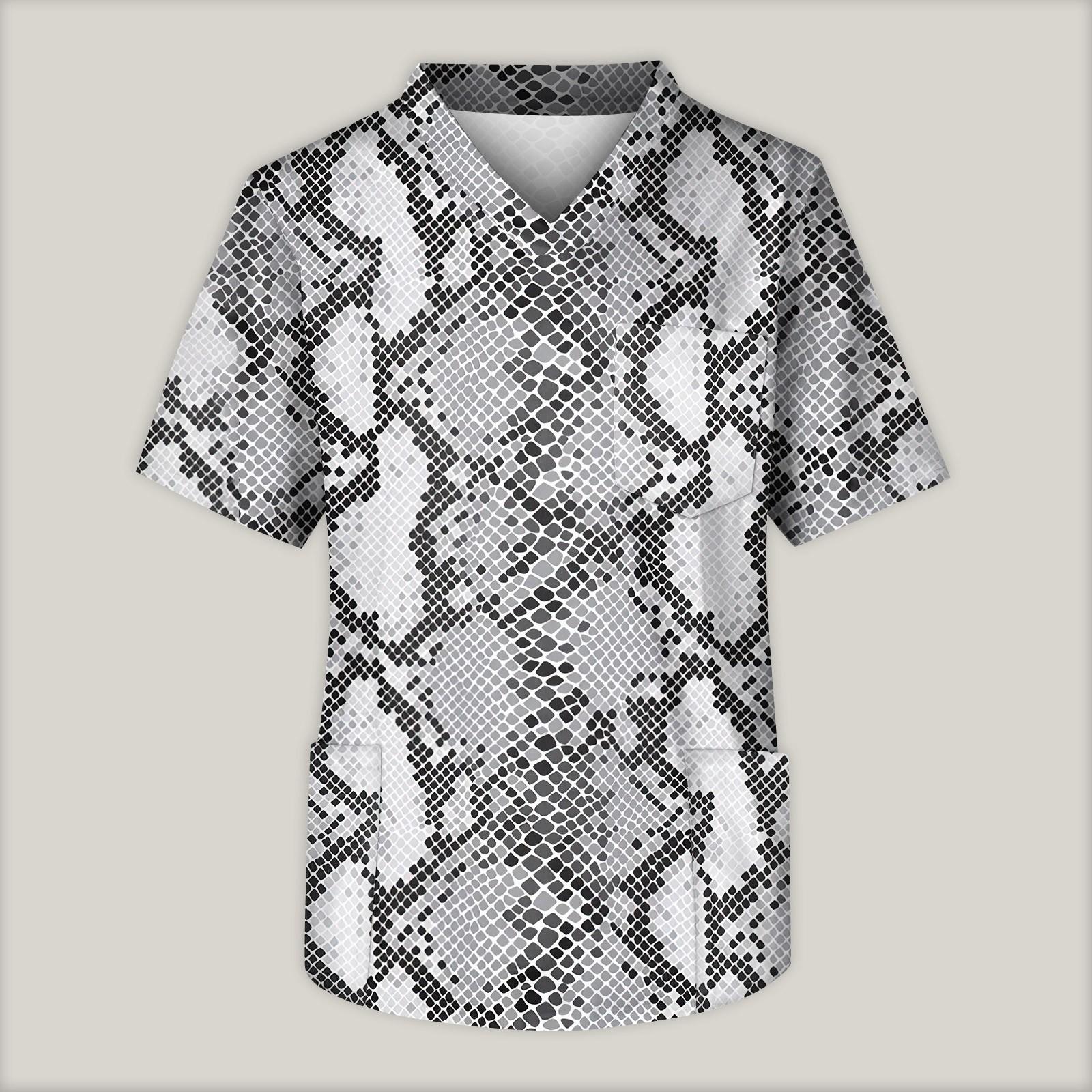 

Чоловіча робоча блуза з коротким рукавом і V-подібним вирізом, нагрудна кишеня для догляду XXXL ціан