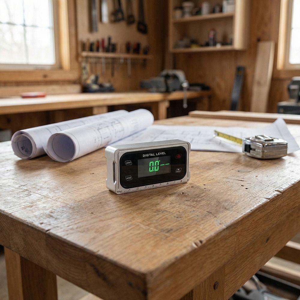 Digital Display Level Angle Gauge With Magnetic Base Angle Finder Inclinometer Box  Woodworking