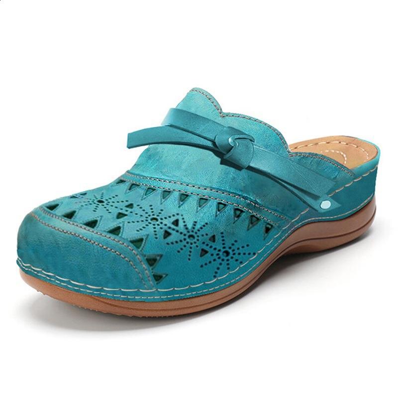 Fashion Low Butterfly-Knot Cover Toe Fretwork Heels Shoes Ladies' Slippers Big Size Slipers Women 2025 Flat Slides Fabric Floral Scandal