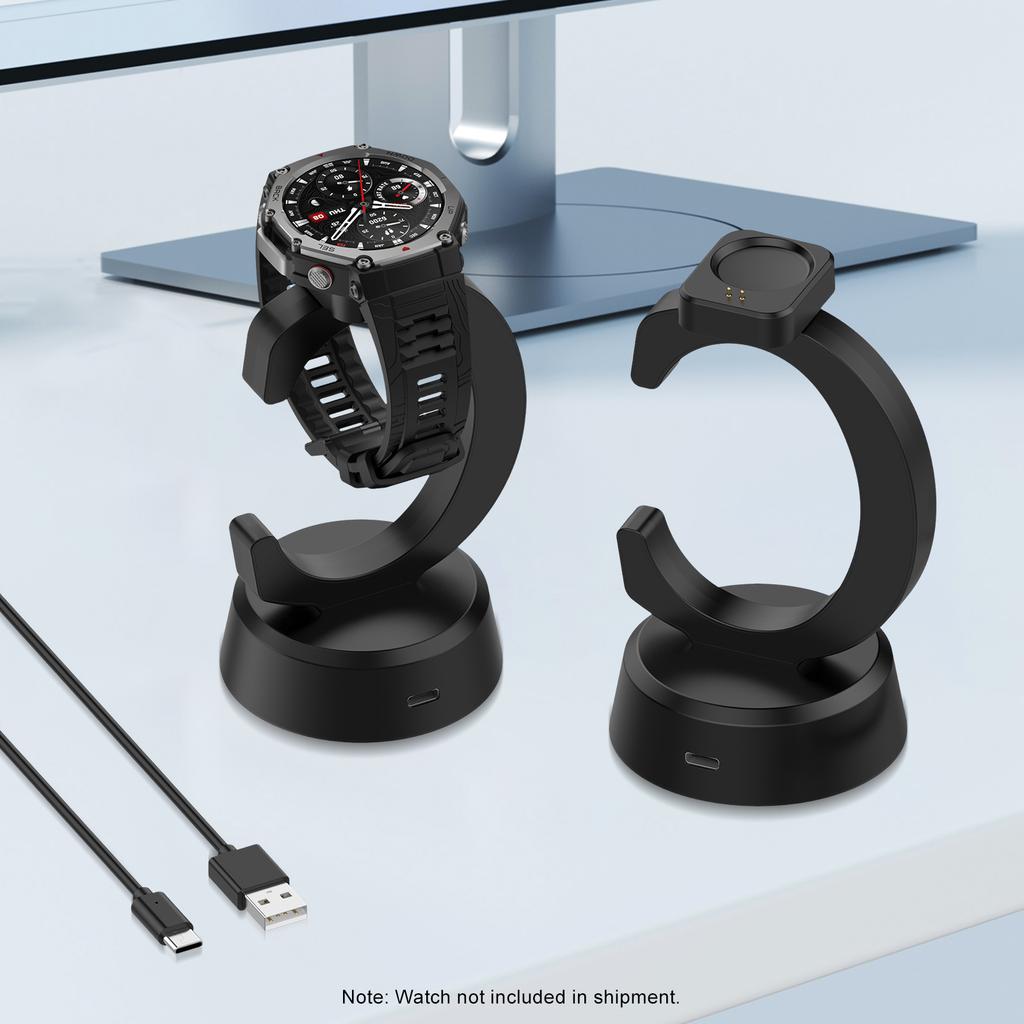 Für Huami Amazfit T-REX3 Pro Leichter Uhrenladegerät Anti-Rutsch Magnetisches Ladekabel Smartwatch-Anschluss Uhrenzubehör