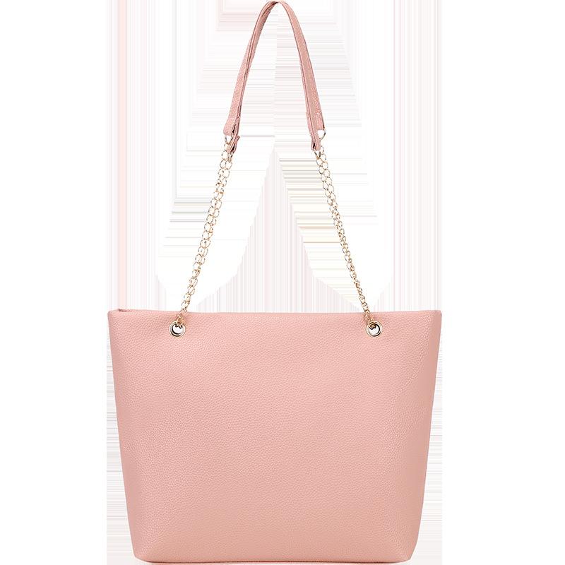 Lychee Pattern Medium Tote Bag Simple and Versatile Shoulder Bag Korean Women's Shopping Bag