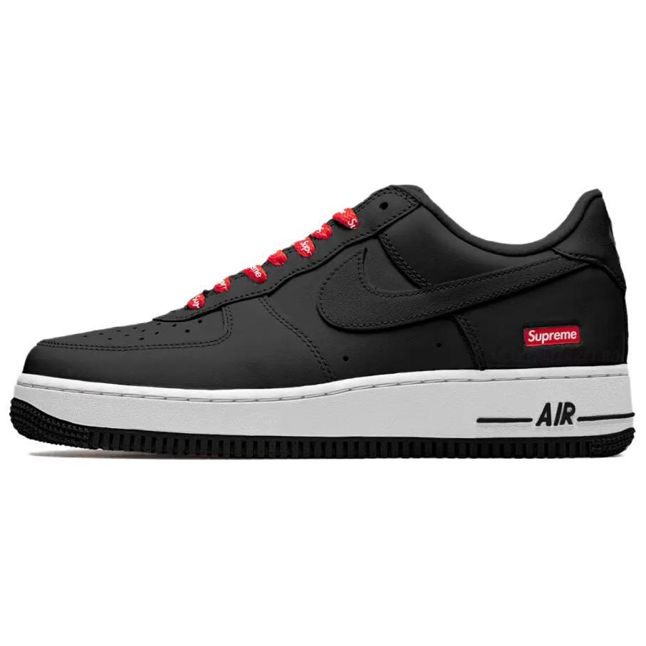 Nike Supreme X Air Force 1 Low Box Logo - Black White Unisex Sneakers CU9225-002