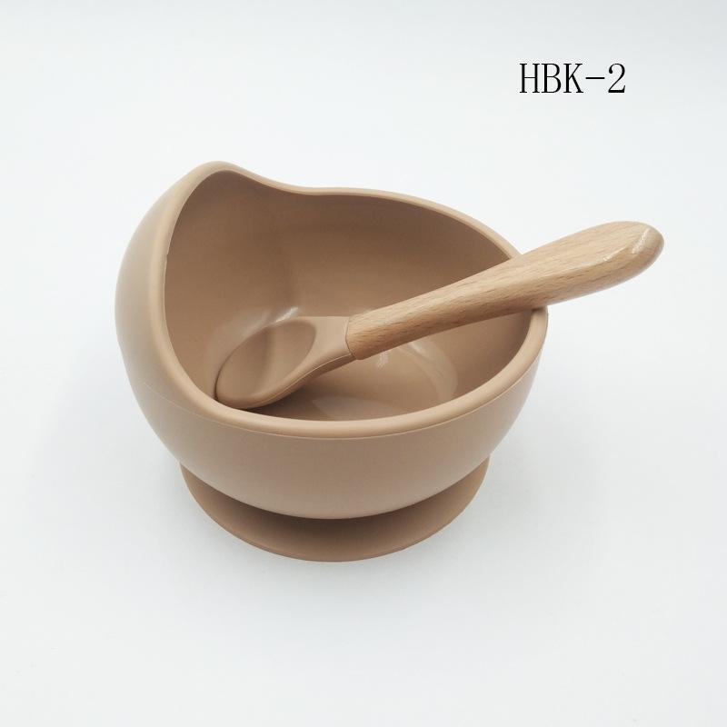 In-Stock Silicone Feeding Set for Infants and Toddlers: Suction Cup Bowl & Spoon