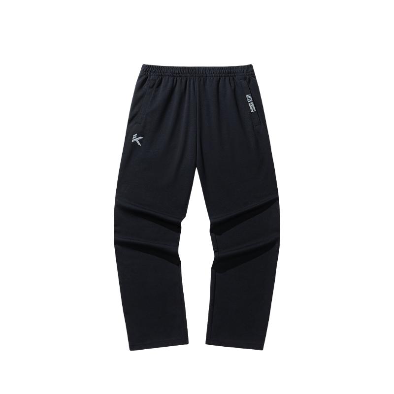 

Anta Casual Simple Solid Color Straight Leg Breathable Quick Dry Knitted Sports Pants Men bottoms Basic-Black 152521318-2