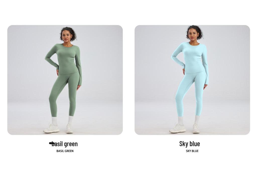 European & American High-Stretch Quick-Dry Yoga Suit: Nude Feel, Premium 2-Piece Set for Running & Fitness