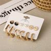 IF ME Trendy Geometirc Gold Round Hoop Earrings Set For Women Big Leopard Resin Hoop Earrings Accessories Jewelry Party