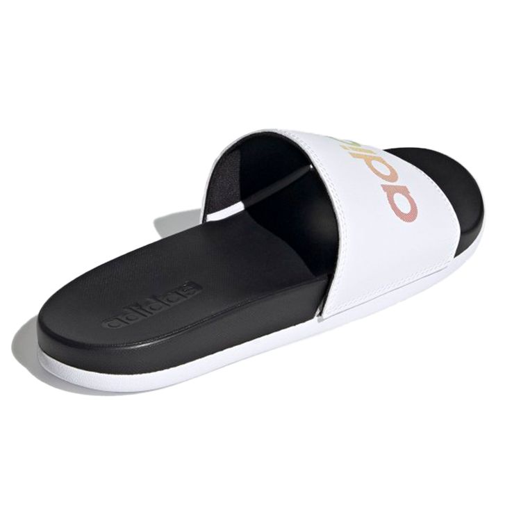 Adidas Adidasi Adilette Comfort Slide White Multi Unisex Core-Black Cloud-White H02488