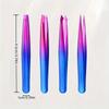 Hair Removal Tweezers Gradient Color Eyebrow Makeup Tool Stainless Steel Slant Eyebrow Clipper Hair Removal and Makeup Tool