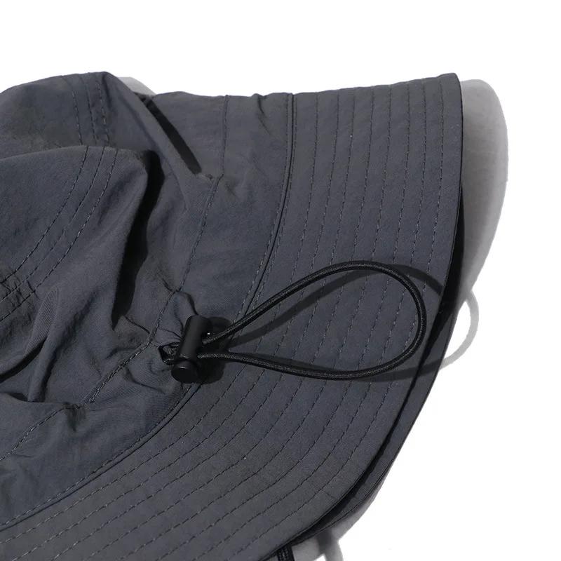 Unisex Bucket Hat Fisherman Cap, Summer Anti Uv Sunscreen Quick Dry Breathable Drawstring Rope For Outdoor Bonnet Sun Visors