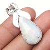Pendant Moonstone Cabochon Gemstone Handmade Antique Silver Jewelry 2"