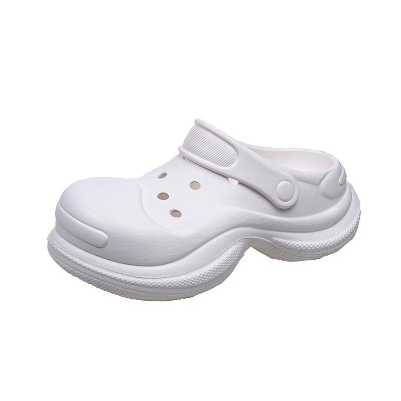 Girls Hole Shoes 2025 New Summer Children's Bag Head Sandals Outside Wear Girls DIY Shoes Non-slip Fashion